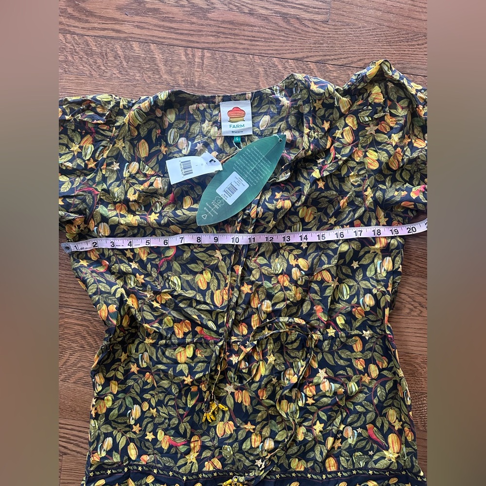 FARM Rio Starfruit Green and Yellow Floral Tiered Maxi Dress NWT size S - Picture 8 of 11